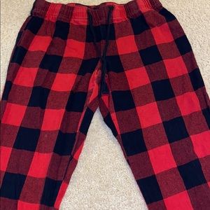 Red Patterned Flannel Pj pants